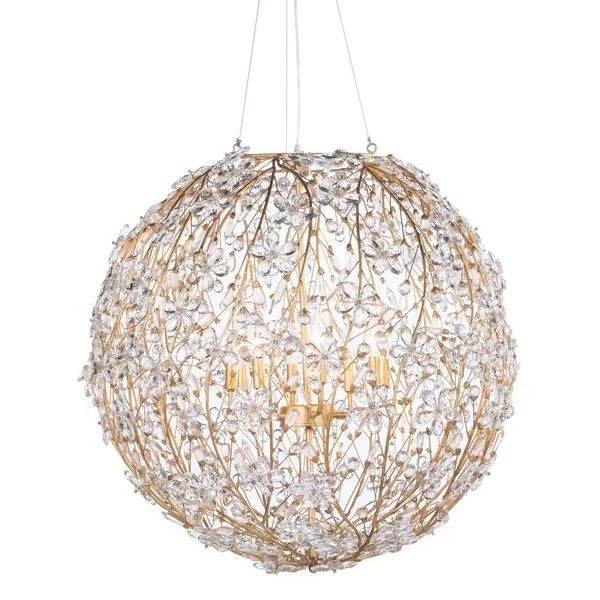 Cherishl 8 Lights Spherical Chandelier 30"D - kimoylights
