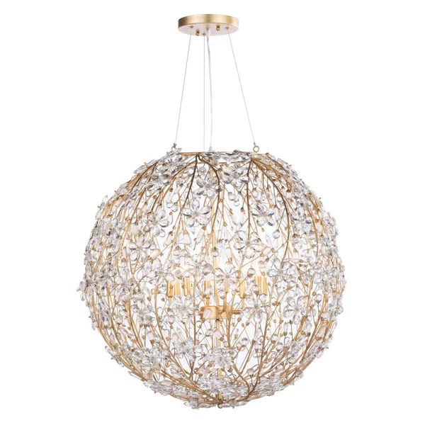 Cherishl 8 Lights Spherical Chandelier 30"D - kimoylights