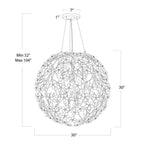 Cherishl 8 Lights Spherical Chandelier 30"D - kimoylights