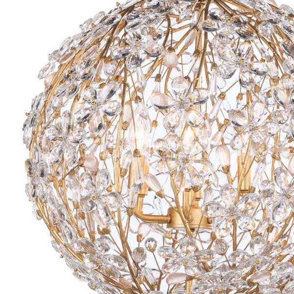 Cherishl 6 Lights Spherical Chandelier 20"D - kimoylights