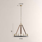 Cherton Round Leather Chandelier