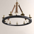 Cherton Round Leather Chandelier