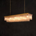 Claira Glass Rectangular Chandelier 41"49"52"72"- Kimoylights