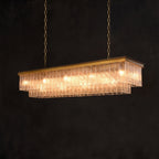 Claira Glass Rectangular Chandelier 41"49"52"72"- Kimoylights