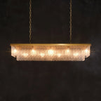 Claira Glass Rectangular Chandelier 41"49"52"72"- kimoyights