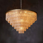 Claira Glass Round Multi-layer Chandelier - Kimoylights
