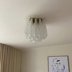 Murano Ceiling lamp 32 Drops Transparent
