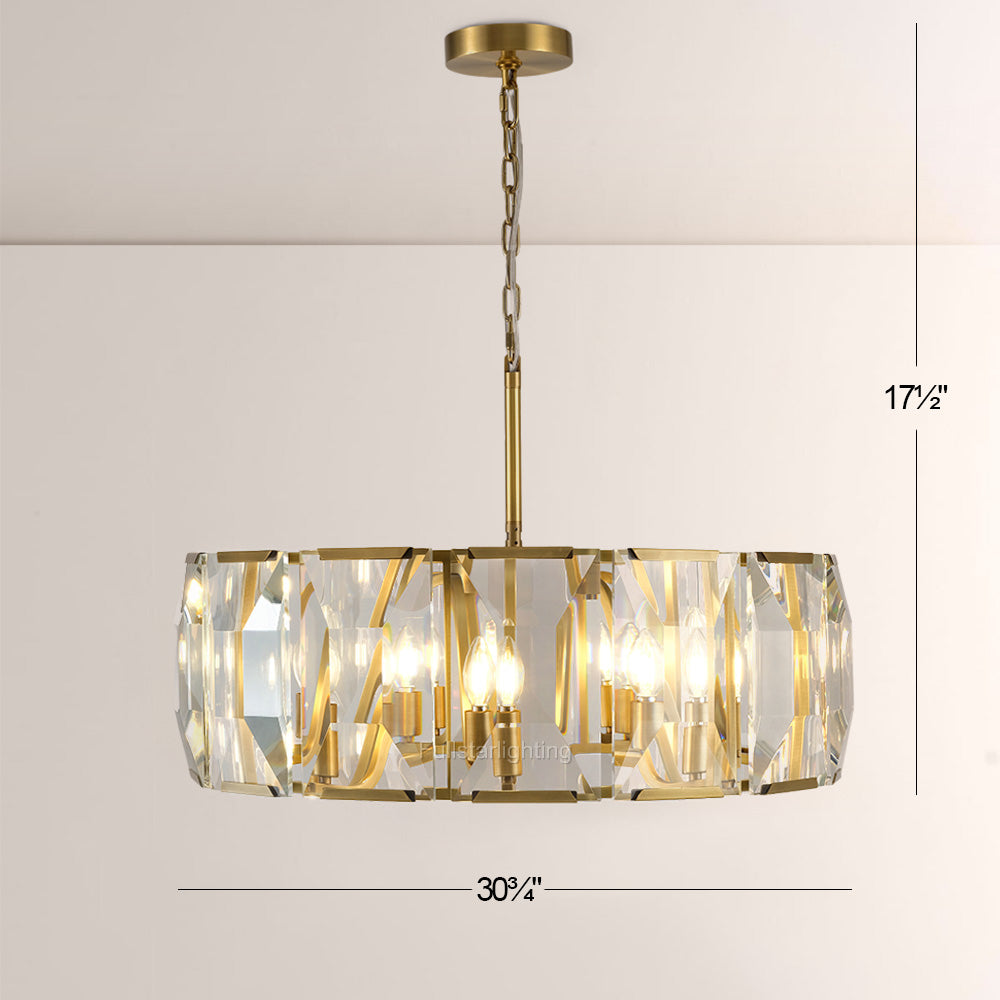 Kiko Crystal Round Chandelier 31"