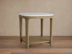 Danny 18" End Table Oak with Marble Top Modern Living Furniture