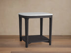 Danny 18" End Table Oak with Marble Top Modern Living Furniture