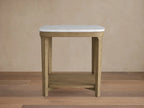 Danny 18" End Table Oak with Marble Top Modern Living Furniture