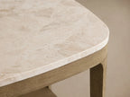 Danny 18" End Table Oak with Marble Top Modern Living Furniture