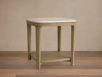 Danny 18" End Table Oak with Marble Top Modern Living Furniture