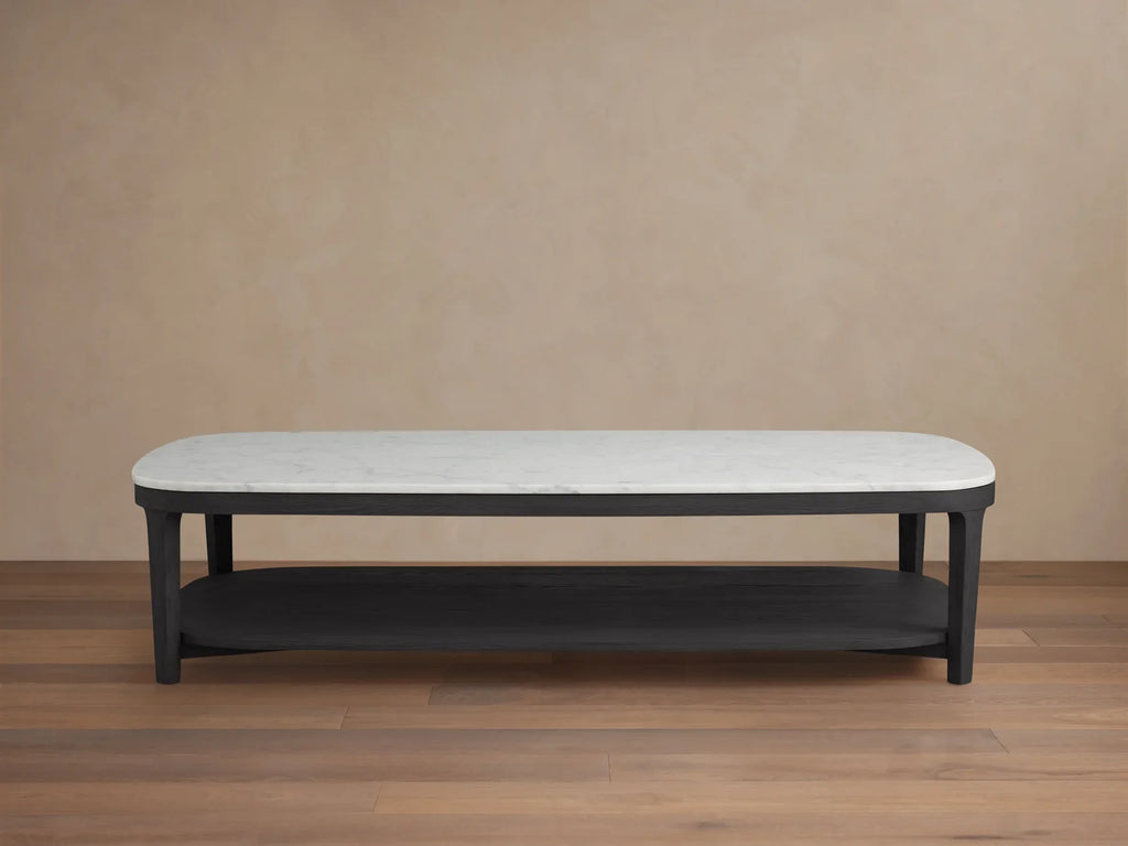Danny Coffee Table Oak with Marble Top Modern Living Furniture