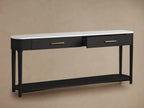 Danny Console Table Oak with Marble Top Rectangular Living Furniture