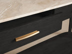 Danny Console Table Oak with Marble Top Rectangular Living Furniture