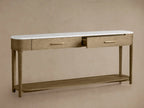 Danny Console Table Oak with Marble Top Rectangular Living Furniture