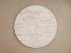 Danny Round Coffee Table Oak Wood Marble Top Contemporary Style