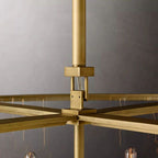 Deckman Glass Lantern Modern Round Chandelier 55"