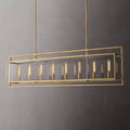 Deckman Glass Lantern Rectangular Chandelier 72"
