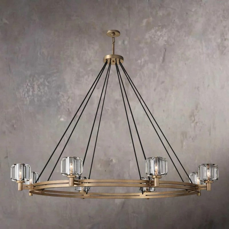 Demaret Round Crystal Chandelier 60"
