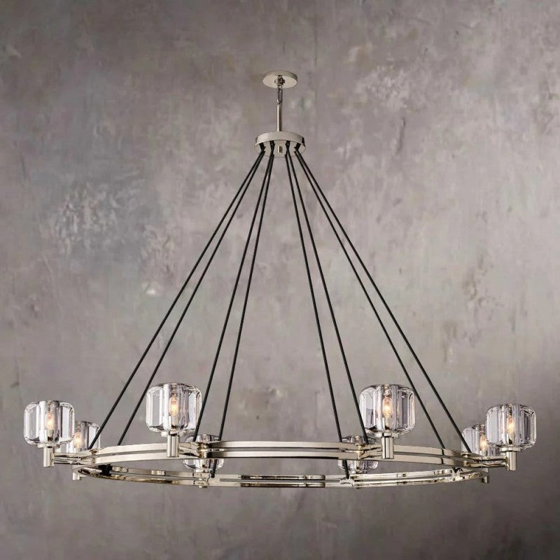 Demaret Round Crystal Chandelier 60"