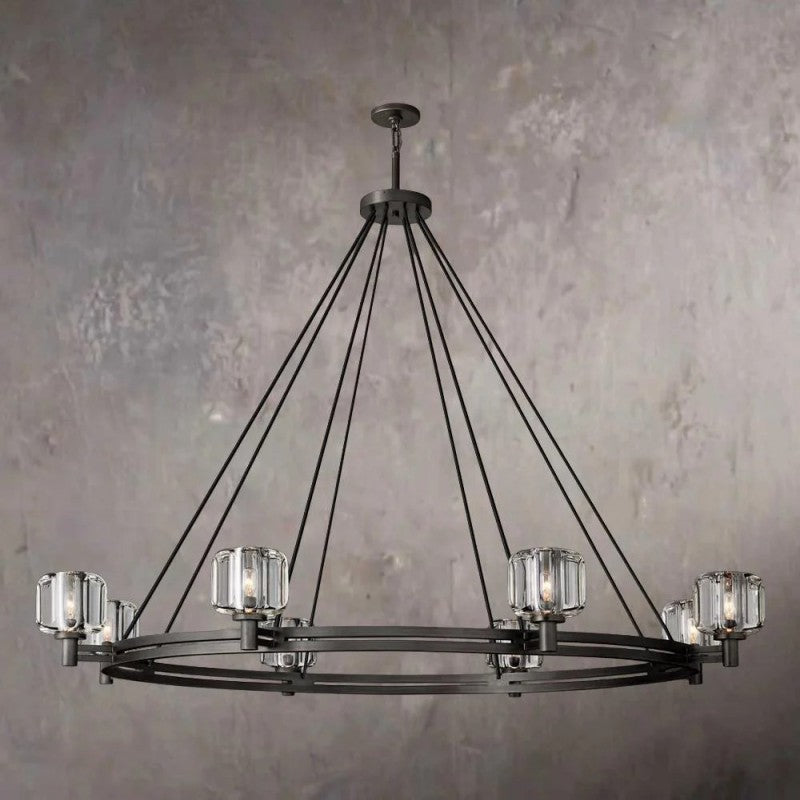 Demaret Round Crystal Chandelier 60"