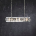 Dora Glass Linear Cylinder Chandelier 49″ 60″ 71″ - kimoyights