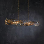 Dora Glass Linear Cylinder Chandelier 49″ 60″ 71″ - kimoylights