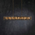 Dora Glass Linear Cylinder Chandelier 49″ 60″ 71″ - Kimoylights