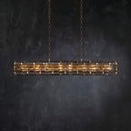Dora Glass Linear Cylinder Chandelier 49″ 60″ 71″ - Kimoylights