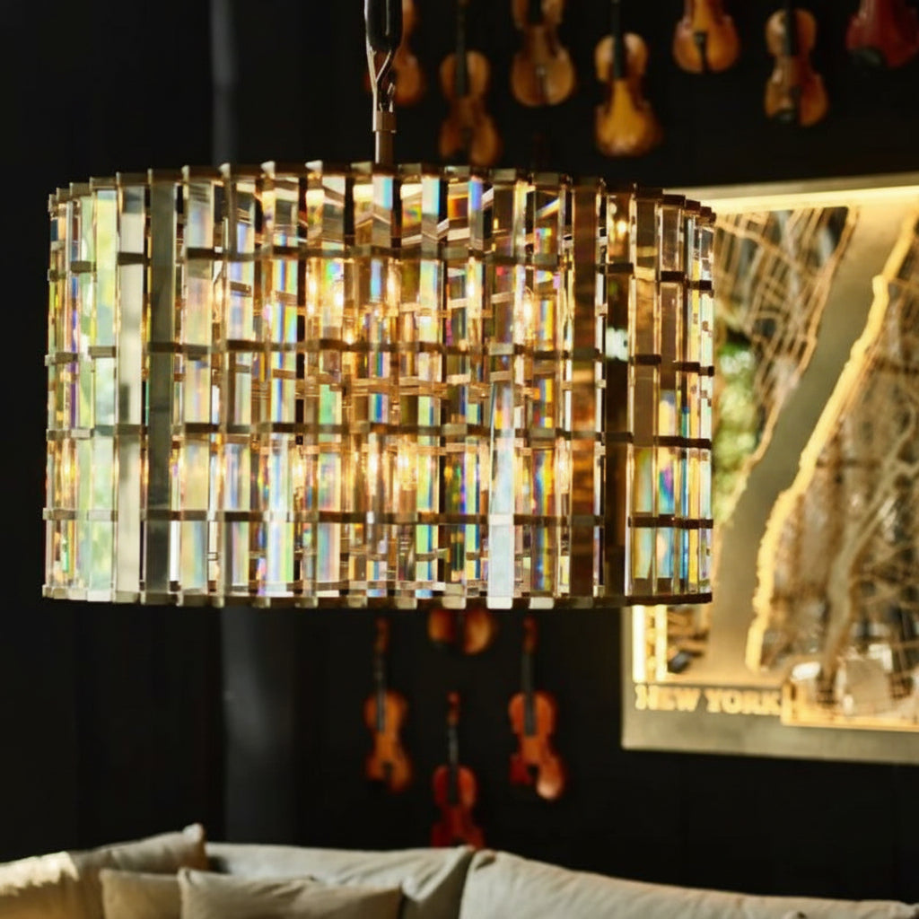 Dora Glass Round Chandelier - kimoylights