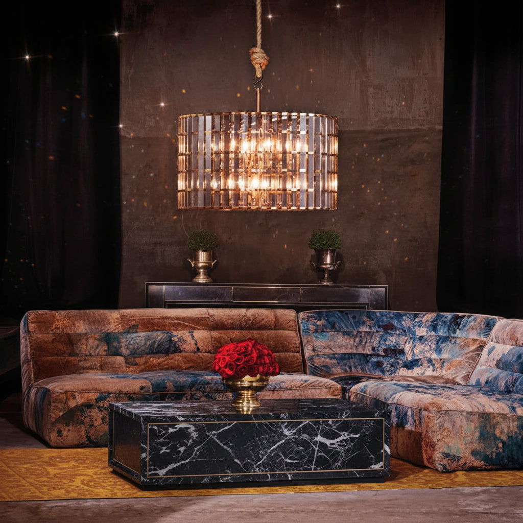 Dora Glass Round Chandelier - kimoylights
