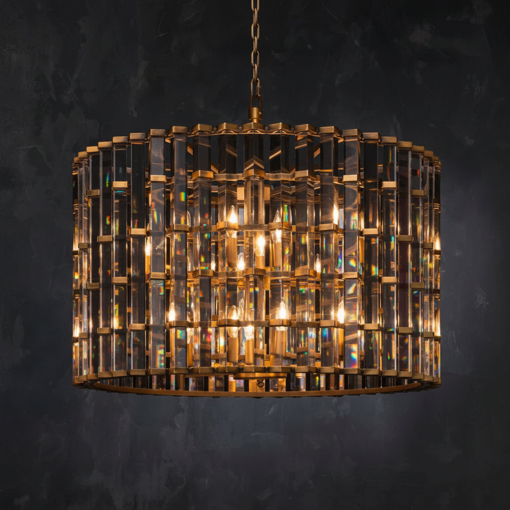 Dora Glass Round Chandelier -kimoylights