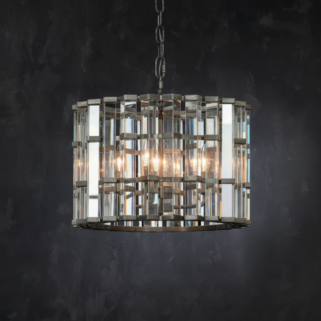 Dora Glass Round Chandelier -kimoylights