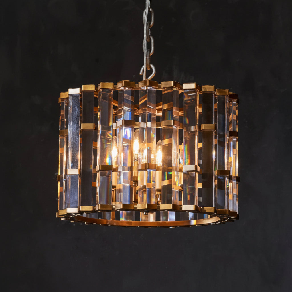 Dora Glass Round Chandelier -kimoylights