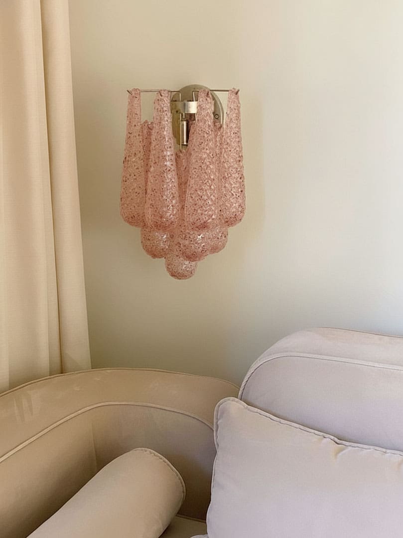 Murano Wall light Drop Pink