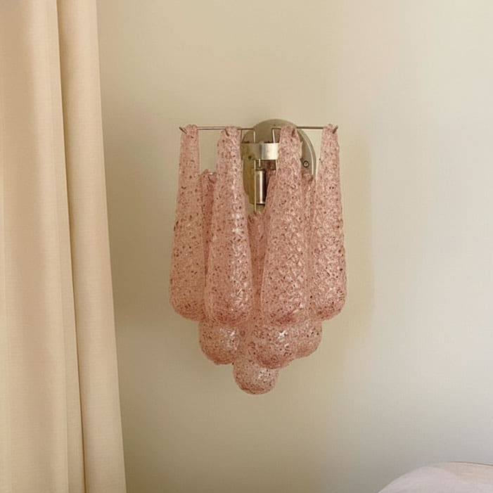 Murano Wall light Drop Pink