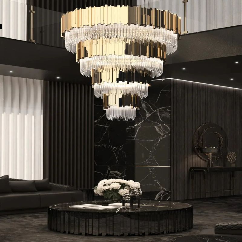 Empire Decorative 4-tier Round Chandelier -kimoylights