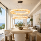 Erater 2-Tier Round Calcite Chandelier 48"