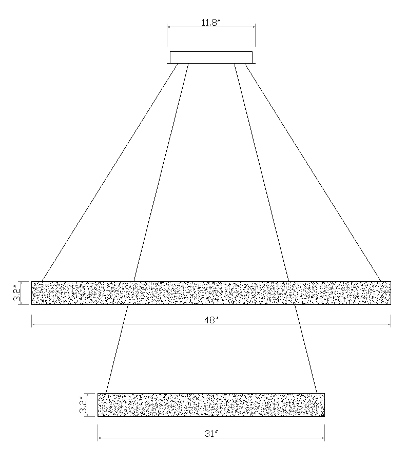 Erater 2-Tier Round Calcite Chandelier 48"