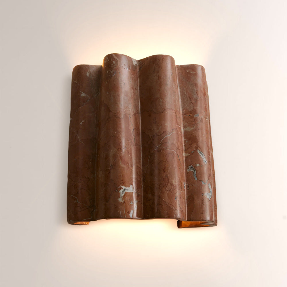 Faience Sculptural Marble Wall Sconce