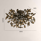 Fiora Crystal Floral Flush Mount