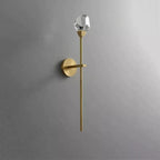 Flash Faceted Crystal Prisms Wall Sconce (Rod)