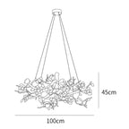 Flower Bloom Branch Brass Chandelier  - kimoylights
