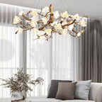 Flower Bloom Branch Brass Chandelier  - kimoylights