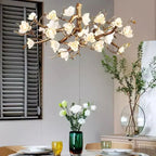 Flower Bloom Branch Brass Chandelier  - kimoylights