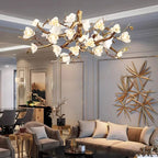 Flower Bloom Branch Brass Chandelier  - kimoylights