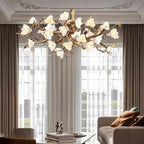 Flower Bloom Branch Brass Chandelier  - kimoylights