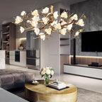 Flower Bloom Branch Brass Chandelier - kimoylights
